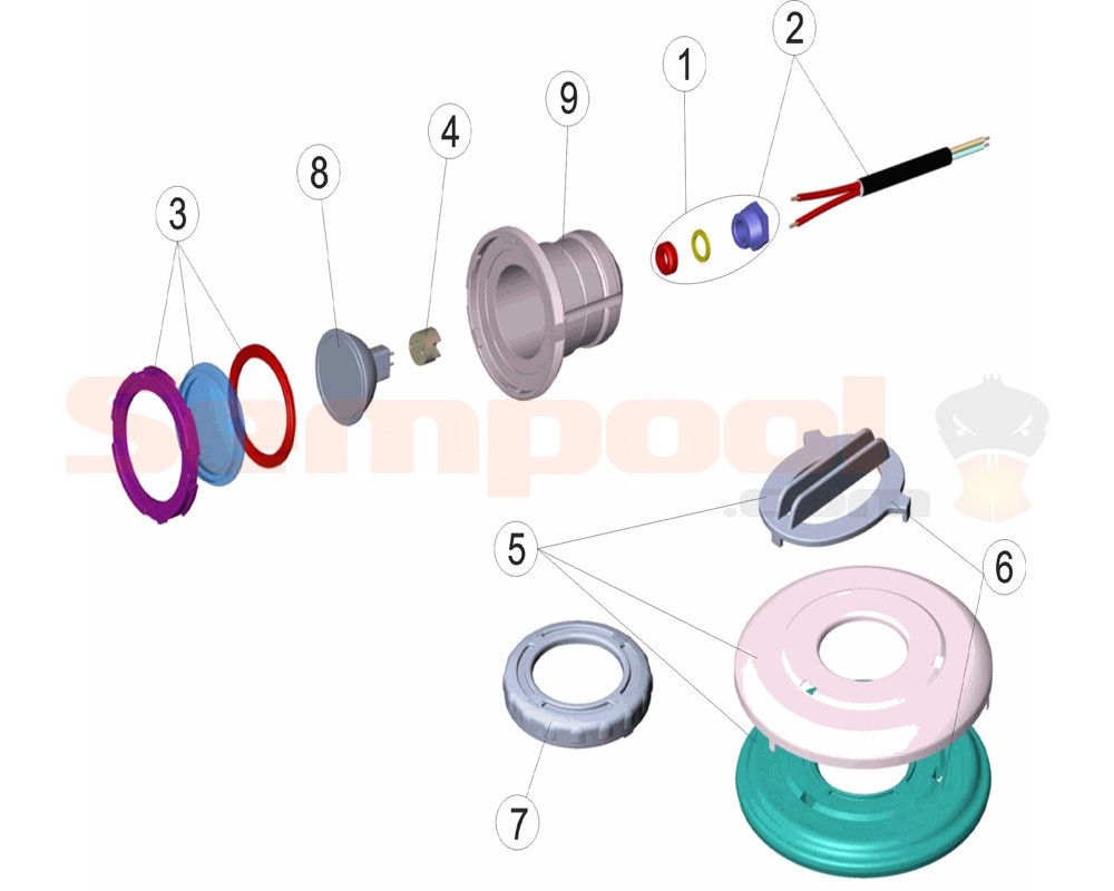 Recambio foco mini piscina